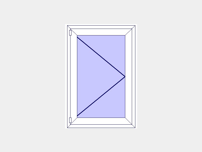 Fenêtre pvc H115 x L80 cm