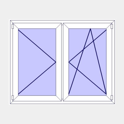Fenêtre pvc H115 x L150 cm