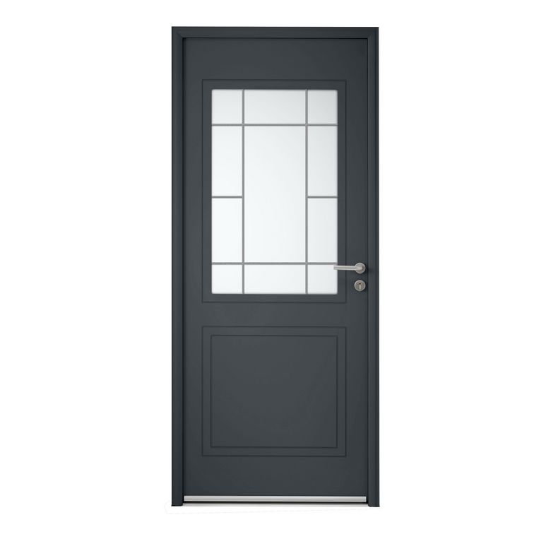 Porte d'entrée H215 x L190 cm Aluminium poignée GU - Prix pas cher