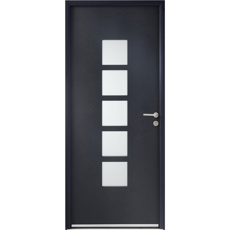 Porte d'entrée Aluminium H215 x L190 cm poignée GU - Prix pas cher